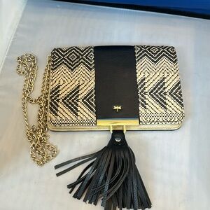 Kate Landry Black and Tan Crossbody Bag